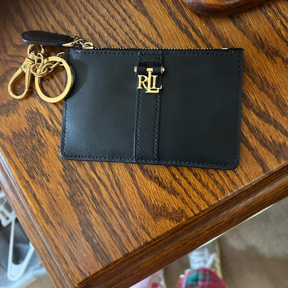 Ralph Lauren dark blue Card Holder with Gold Hardware. Never used